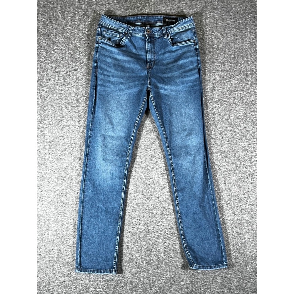 The Perfect Jean NYC Slim Thick Blue Medium Wash Stretch Jeans Mens 38x34